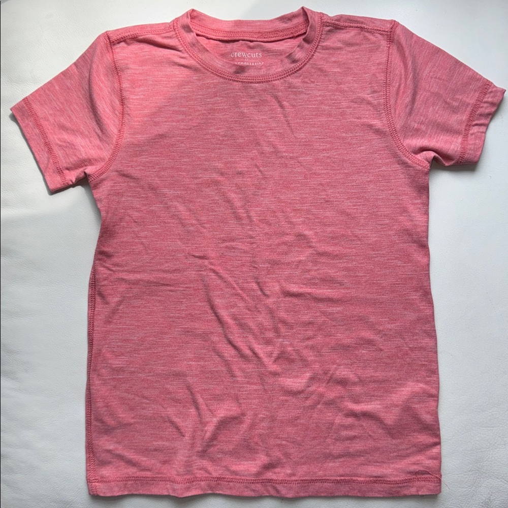 Crewcuts Performance Short-Sleeve Tee Shirt Size Boys 4-5 | Light Red | J. Crew